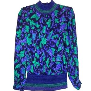 ILGWU Union Vintage Leslie Fay Purple Quarter Zip Pullover Size 16